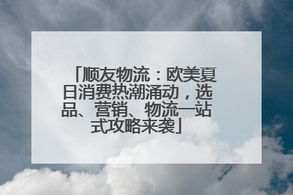 顺友物流：欧美夏日消费热潮涌动，选品、营销、物流一站式攻略来袭